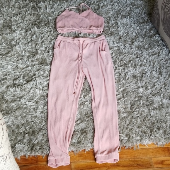 Other - Crop top with jogger pants combo